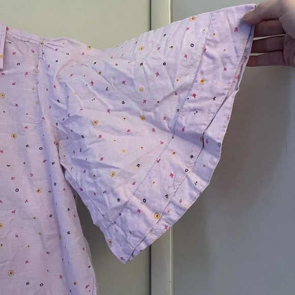 Anthropologie Maeve Purple Floral Top Eliot Popover Blouse XS Women's Flowy - Picture 7 of 10